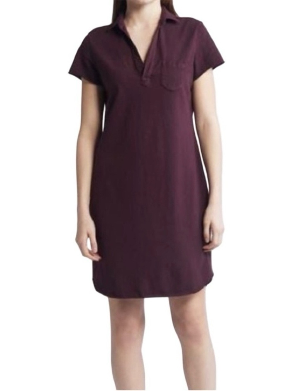 Frank & Eileen Lauren Blackberry Maroon Polo Mini Dress Blackberry Size M